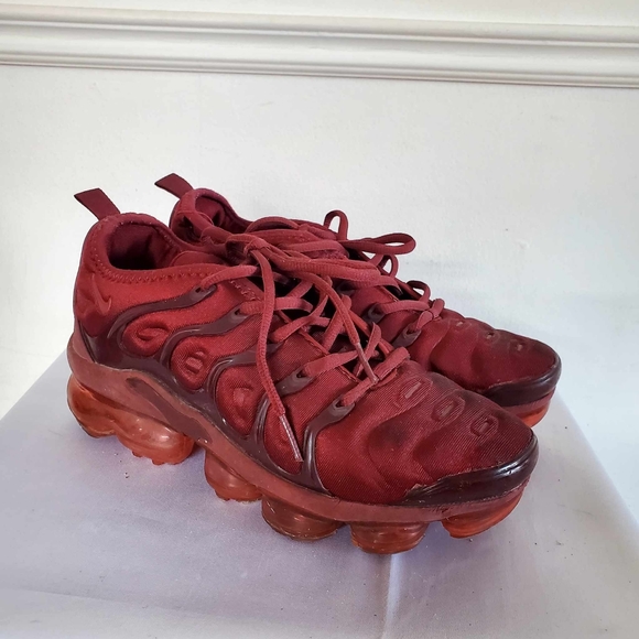 Nike Shoes - Nike Air Vapormax Plus Women's Triple Red (Burgundy) Running Sneakers